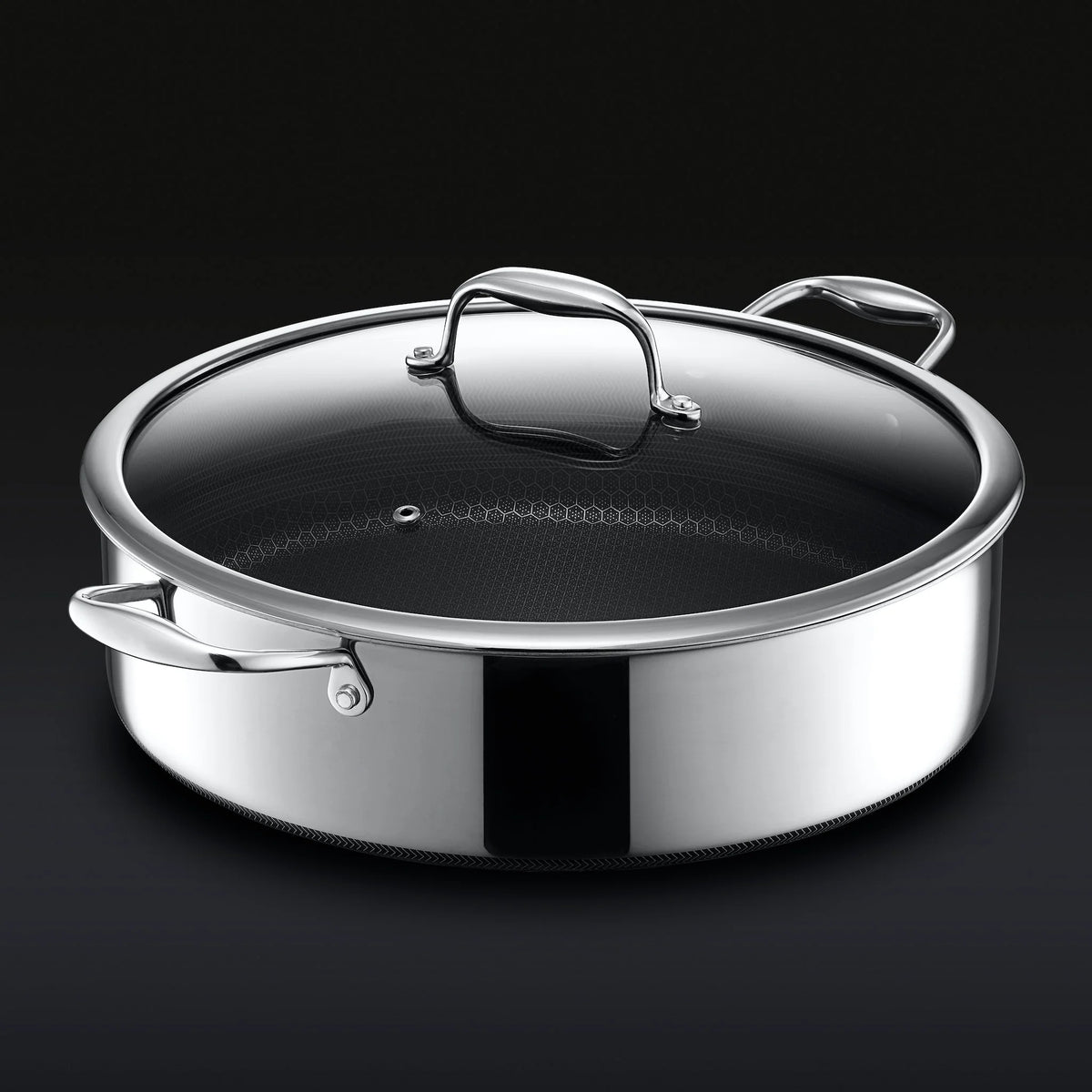 Hybrid Deep Sauté Pan/Chicken Fryer with Lid, 7-Qt